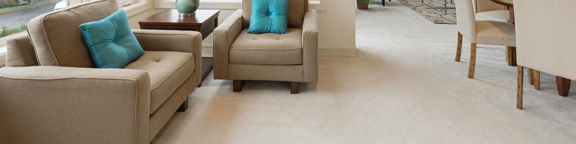 Soft light beige carpet in a living room
